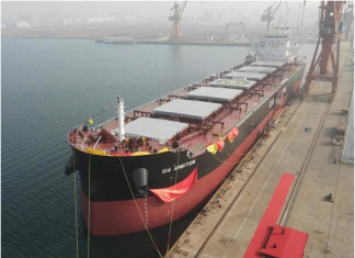 CHINA’S GIA SHIPPING WELCOMES NEW ECO-FRIENDLY KAMSARMAX BULKER