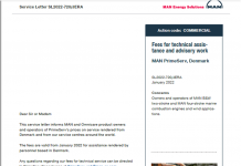 MAN ENERGY SOLUTIONS SERVICE LETTER SL-2022-720