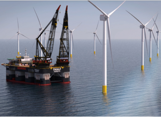 UNIQUE FLOATING INSTALLATION METHOD USED TO CONSTRUCT WIND FARM