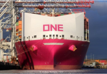 THE WORLD’S LARGEST SHIP EQUIPPED WITH A WIND DEFLECTOR TURNS HEADS AS IT TOURS EUROPEAN PORTS