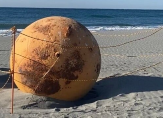 MYSTERIOUS STEEL SPHERE DRAWS CONCERN IN HAMAMATSU, JAPAN