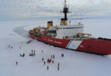 USCG CUTTER POLAR STAR DEPARTS ANTARCTICA MARKING 49 YEARS OF OPERATIONS