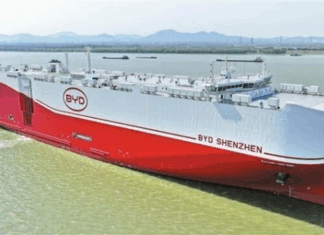 CHINESE EV MANUFACTURER BYD TAKES DELIVERY OF LARGEST CAPACITY CAR CARRIER