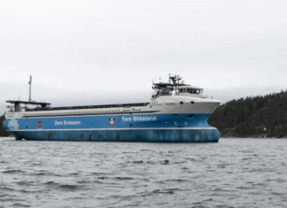 YARA BIRKELAND, WORLD’S 1ST FULLY ELECTRIC AUTONOMOUS CONTAINERSHIP, MARKS 3 YEARS IN SERVICE