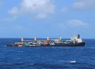 KOREAN BULKER RESCUES CREW FROM CARGO SHIP SINKING IN THE INDIAN OCEAN