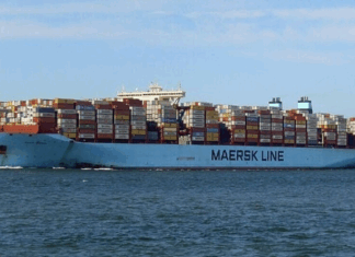 MAERSK REPORTS CREW STOPPED SPREAD OF CONTAINER FIRE ON VESSEL OFF AFRICA