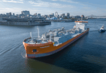 BIOFUEL-CAPABLE, DIESEL-ELECTRIC CEMENT CARRIER ARRIVES HOME