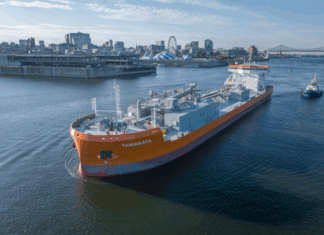 BIOFUEL-CAPABLE, DIESEL-ELECTRIC CEMENT CARRIER ARRIVES HOME