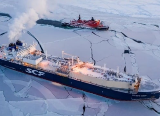 EARLY THICK ARCTIC ICE FORCES RUSSIAN LNG CARRIER TO RETREAT