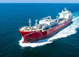 WORLD’S FIRST LARGE LCO2/MULTI-GAS CARRIER DELIVERED TO CAPITAL