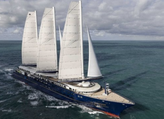 WORLD’S LARGEST SAIL YACHT CRUISE SHIP SETS NEW MARK ON TRIALS