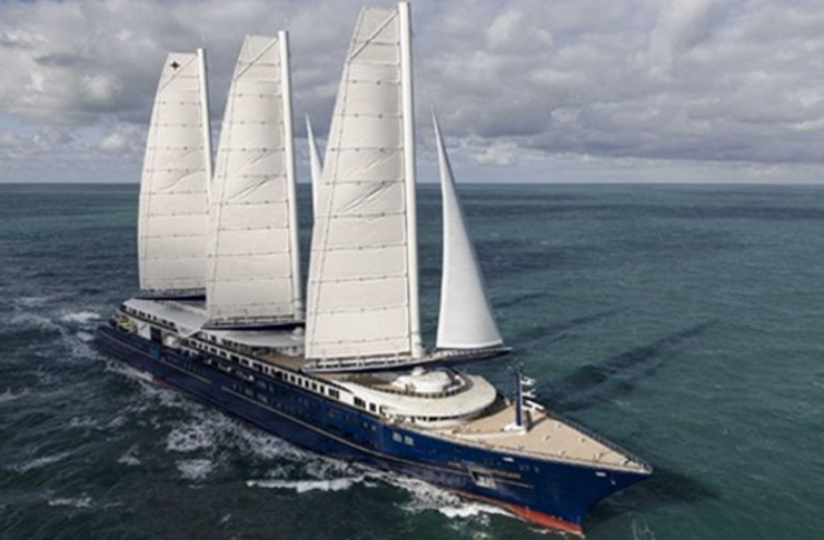 WORLD’S LARGEST SAIL YACHT CRUISE SHIP SETS NEW MARK ON TRIALS