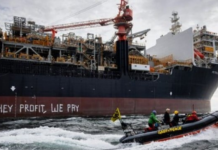 GREENPEACE ACTIVISTS CONFRONT FPSO HEADING TO SCOTLAND’S ROSEBANK OIL FIELD