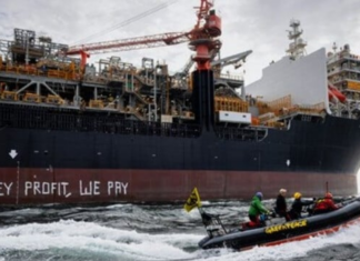 GREENPEACE ACTIVISTS CONFRONT FPSO HEADING TO SCOTLAND’S ROSEBANK OIL FIELD