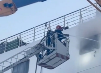 FIRE BREAKS OUT ABOARD RO/PAX FERRY AT PORT OF NAPLES