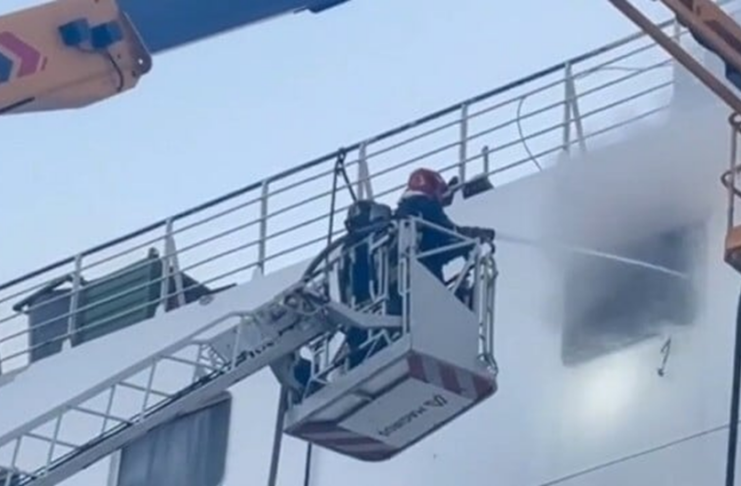 FIRE BREAKS OUT ABOARD RO/PAX FERRY AT PORT OF NAPLES