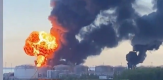 UKRAINIAN DRONES HIT OIL TERMINAL IN ST. PETERSBURG’S HARBOR