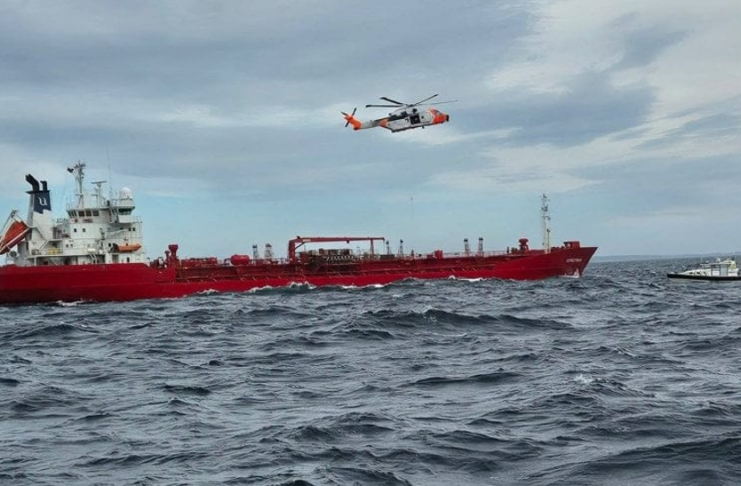 EXPLOSION AND FIRE ON NORWEGIAN TANKER CARRYING SULFURIC ACID
