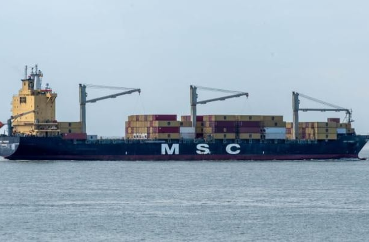 CREW RESCUED AFTER ABANDONING SMALL MSC BOXSHIP OFF VIETNAM